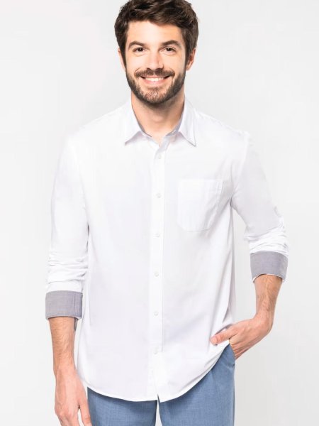 Camisa de Homem em Sarja Kariban Nevada