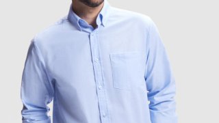 Camisa de Manga Comprida em Oxford Roly