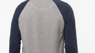 Kariban Men's two-tone organic crew neck