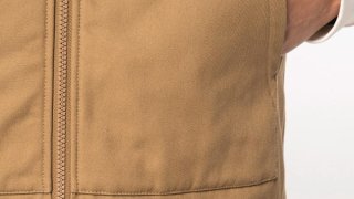 Colete unissexo forrado em sarja eco-responsável com gola Teddy Native Spirit (430g)