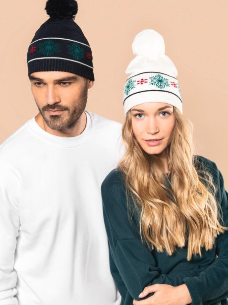 K-UP Christmas Motif Beanie