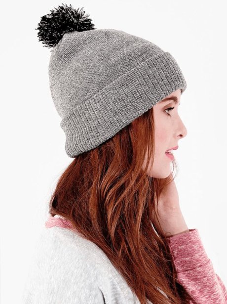 Beechfield Snowstar Pompom Hat