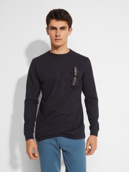 Longsleeve de Homem com Bolso Roly Shiba (165g)