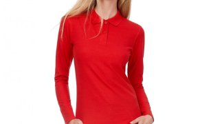 B&C Women's Longsleeved Polo Shirt ID.001 (180g)