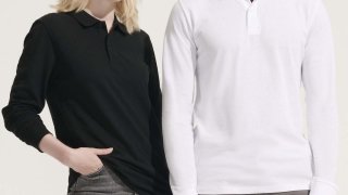 Polo à manches longues en coton biologique Sol's Planet (170g)