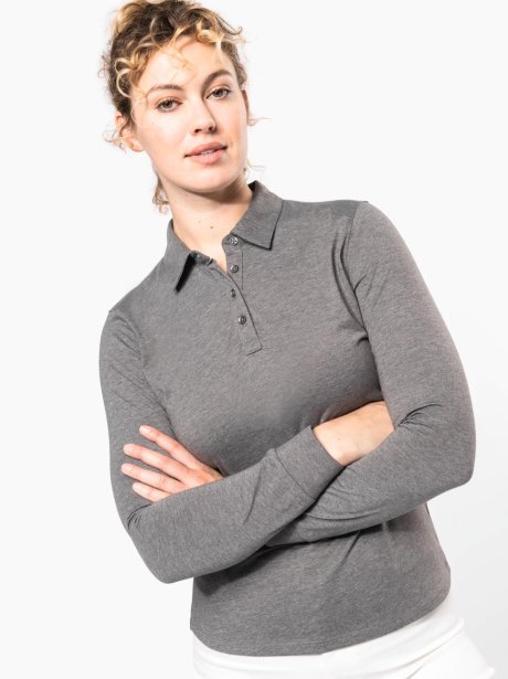 Kariban Ladies' long sleeve jersey polo shirt (180g)