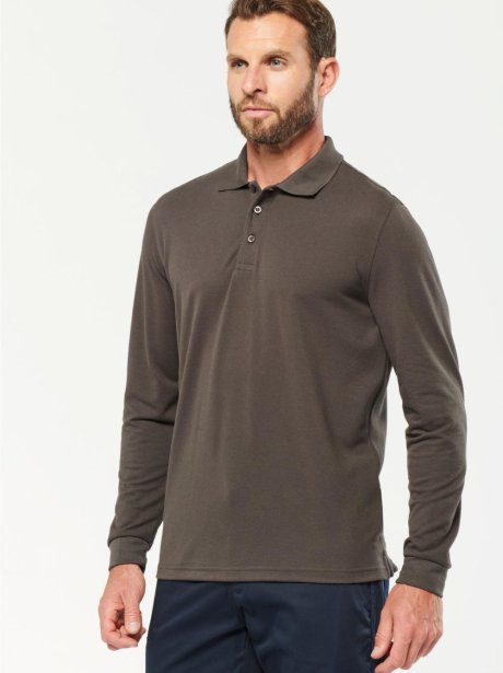 WK Men's Longsleeved Polo Shirt (200g)