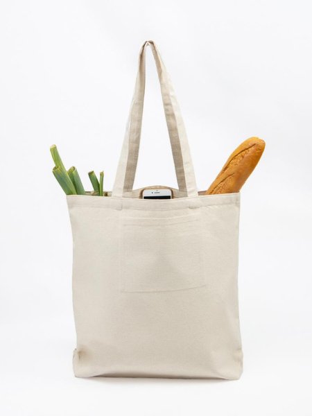 Bolsa de Asas con Fuelle en Algodón Canvas (310g) Impacto