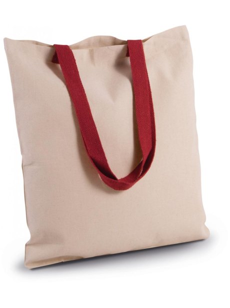 Kimood Cotton Shopping Bag with Colored Handles (220g)