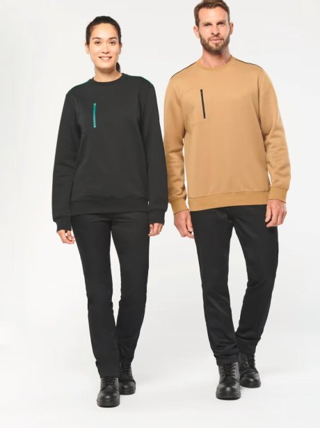 WK Contrast Pocket and Zip Sweatshirt (30/70