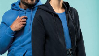 Sweatshirt com Capuz e Fecho Kariban (80/20)