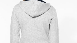 Sweatshirt com Fecho e Capuz em Contraste Kariban (80/20)