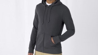 Sweatshirt com Fecho e Capuz French Terry B&C (80/20)