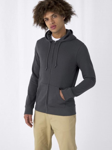 B&C Organic French Terry Hooded Zip Sweatshirt (80/20)