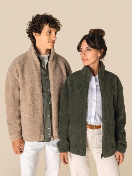 Sweatshirt Unisexe zippé en Sherpa Spasso (340g)