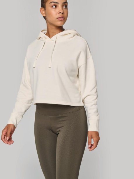 Sweatshirt de Senhora Cropped com Capuz Proact (270g)