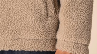 Sweatshirt Meio-Fecho Unissexo em Sherpa Spasso (340g)