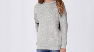 Sweatshirt sem Capuz B&C Criança (80/20)