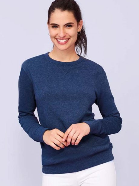 Sweatshirt sem Capuz de Senhora Sol's Sully (80/20)