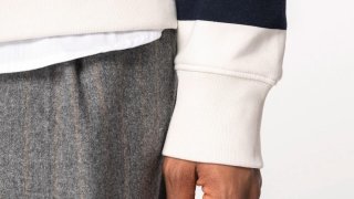 Sudadera Unisex Ecológica a Rayas con Hombros Caídos Native Spirit (300g)