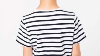 Kariban Kids' striped short sleeve sailor t-shirt with pocket (160g)