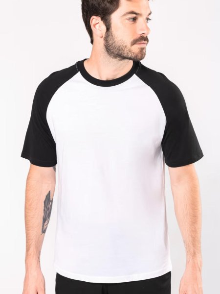 Kariban Short-Sleeved two-tone Baseball T-shirt (165g)