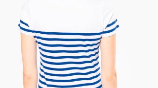 Kariban Striped short sleeve sailor t-shirt with pocket (160g)