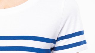 Kariban Striped short sleeve sailor t-shirt with pocket (160g)