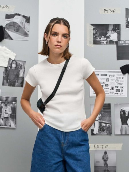 T-Shirt Canelada de Senhora Sol's Sara (240g)