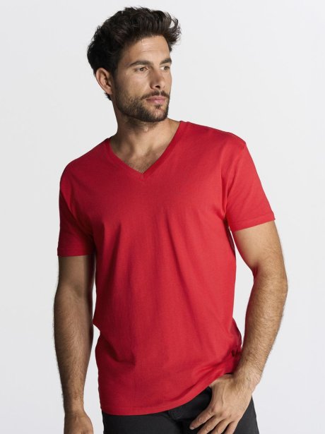 T-Shirt de Homem com Gola em V JHK (160g)