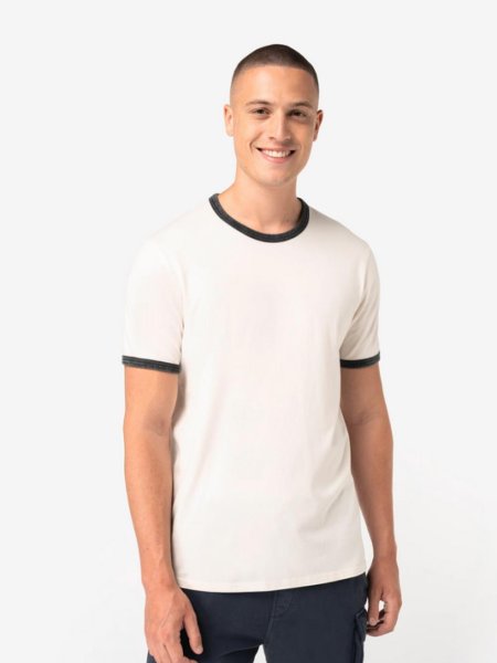 Native Spirit Eco-Friendly Ringer Men T-Shirt with Contrast (180g)