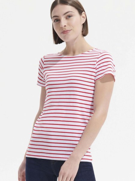 T-Shirt de Senhora às Riscas Sol's Miles (150g)