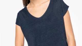 T-Shirt de Senhora em Linho Spasso (190g)