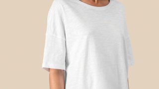 T-Shirt Oversize de Senhora "Slub" Spasso (160g)